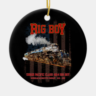 Big Boy Vintag Steam Train American Locomotive Keramik Ornament