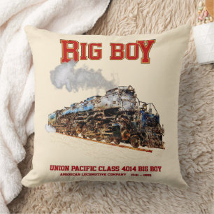 Big Boy Vintag Steam Train American Locomotive Kissen
