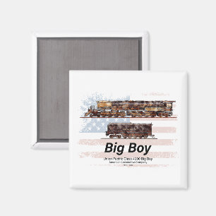 Big Boy Vintag Steam Train American Locomotive Magnet