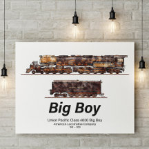 Big Boy Vintag Steam Train American Locomotive