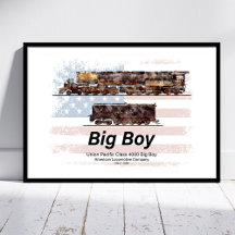 Big Boy Vintag Steam Train American Locomotive