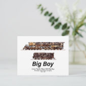 Big Boy Vintag Steam Train American Locomotive Postkarte (Stehend Vorderseite)