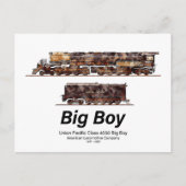 Big Boy Vintag Steam Train American Locomotive Postkarte (Vorderseite)