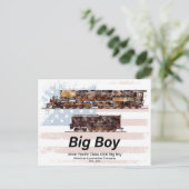Big Boy Vintag Steam Train American Locomotive Postkarte (Stehend Vorderseite)
