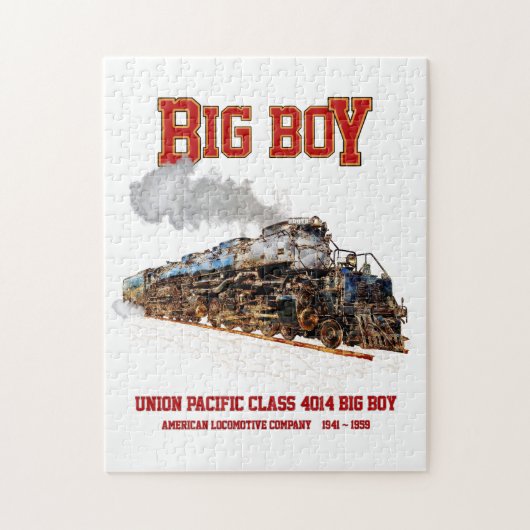 Big Boy Vintag Steam Train American Locomotive Puzzle (Vertikal)