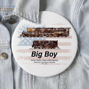 Big Boy Vintage-Dampflokomotive American Locomotiv Button