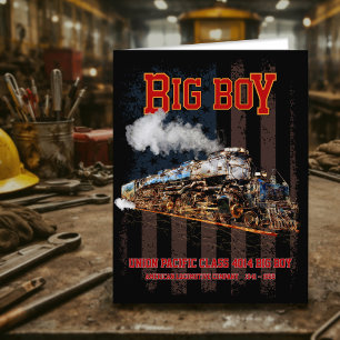 Big Boy Vintage-Dampflokomotive Amerikanische Loko Dankeskarte