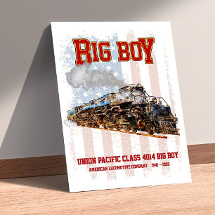 Big Boy Vintage-Dampflokomotive Amerikanische Loko Poster