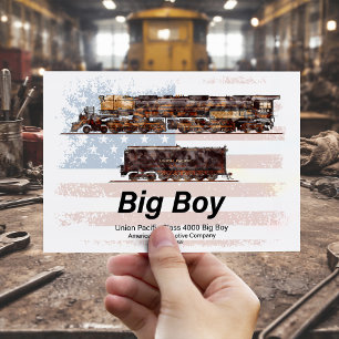 Big Boy Vintage-Dampflokomotive Amerikanische Loko Postkarte
