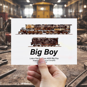 Big Boy Vintage-Dampflokomotive Amerikanische Loko Postkarte