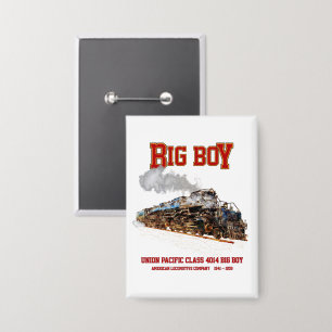 Big Boy Vintage-Dampflokomotive Button
