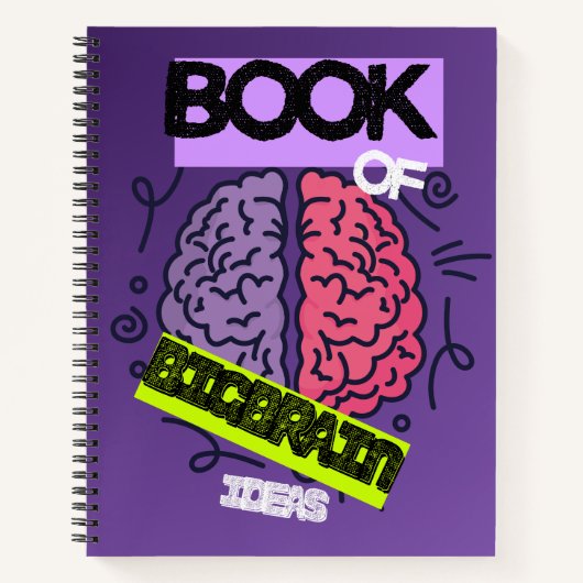 Big Brain spiral Notizblock (Vorderseite)