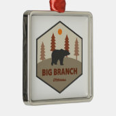Big Branch Wilderness Vermont Bear Ornament Aus Metall (Rechts)