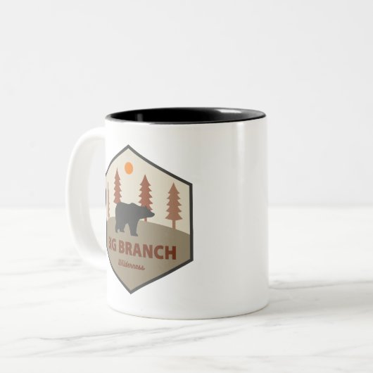 Big Branch Wilderness Vermont Bear Zweifarbige Tasse (Vorderseite Links)