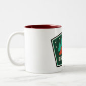 Big Branch Wilderness Vermont Camping Zweifarbige Tasse (Links)