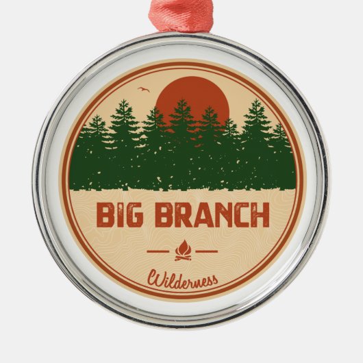 Big Branch Wilderness Vermont Ornament Aus Metall (Vorne)