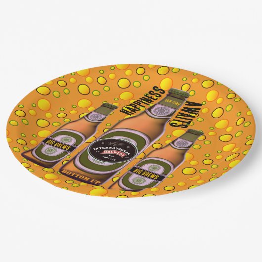 BIG BREWS Custom Beer Pappteller (Schrägansicht)