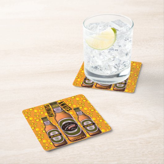 BIG BREWS Custom Beer Rechteckiger Pappuntersetzer (Vor Ort)