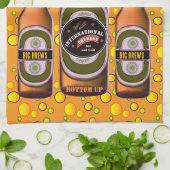 BIG BREWS Glück wartet Geschirrtuch (Gefaltet)