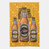 BIG BREWS Glück wartet Geschirrtuch (Vertikal)