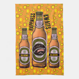 BIG BREWS Glück wartet Geschirrtuch