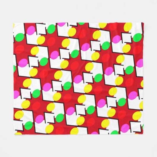 BIG BRIGHT BABY DOT PATTERN BUBBLY HAPPY FLEECEDECKE (Vorderseite (Horizontal))