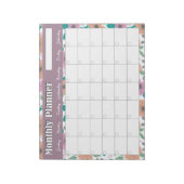 Big Bright Flowers Monthly Planner Notizblock (Rotiert)