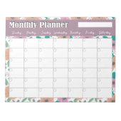 Big Bright Flowers Monthly Planner Notizblock (Vorderseite)