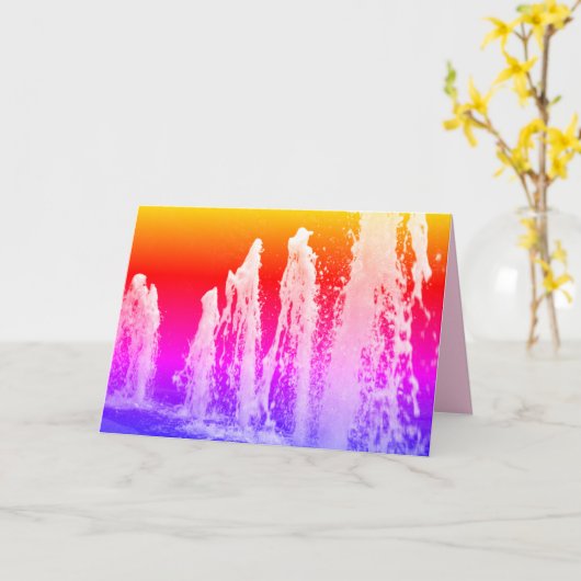 Big Bright Gushing Water Fotains farbenfrohe Karte (Gelbe Blume)