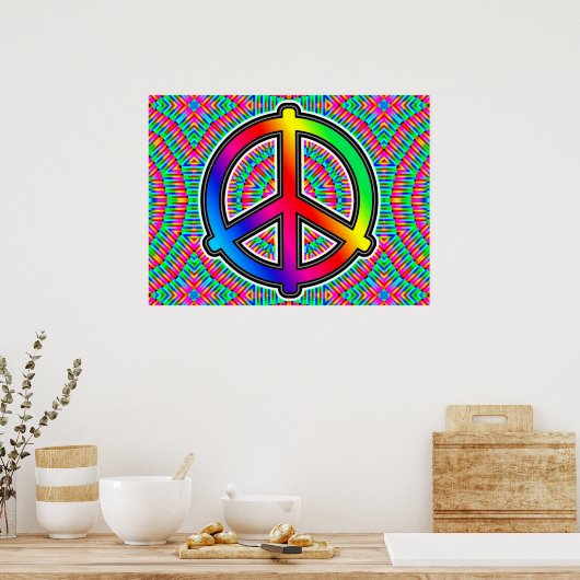 Big Bright Peace Sign Poster (Küche)
