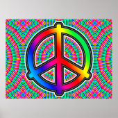 Big Bright Peace Sign Poster (Vorne)