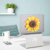 Big Bright Sonnenblumen Blume Gelbe Farbe Aufklebe Aufkleber (Laptop auf Schreibtisch)