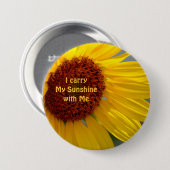 Big Bright Sonnenblumen Positive Vibes Floral Button (Vorne & Hinten)