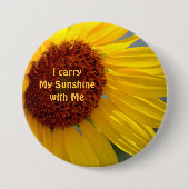 Big Bright Sonnenblumen Positive Vibes Floral Button (Vorderseite)