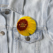Big Bright Sonnenblumen Positive Vibes Floral Button (Beispiel)