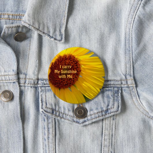 Big Bright Sonnenblumen Positive Vibes Floral Button (Beispiel)