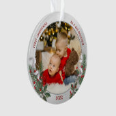 Big Bro 1. Weihnachtsklassische Silver Pflanze Rah Ornament (Vorderseite)