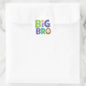 Big Bro Baseball Runder Aufkleber (Tasche)
