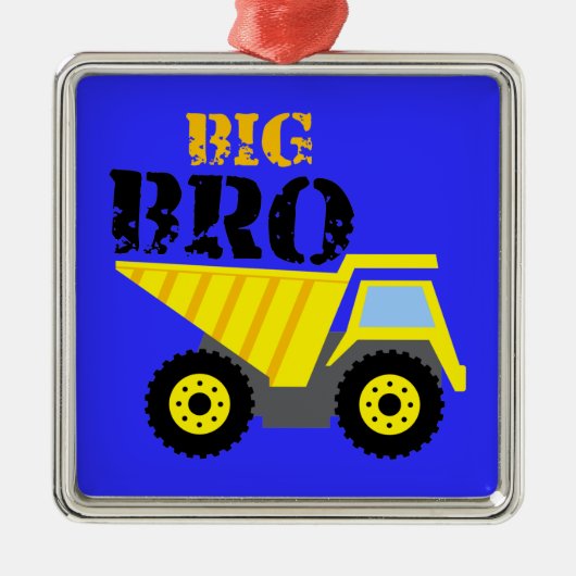 Big Bro Bau Gelber Sprungwagen Ornament Aus Metall (Vorne)