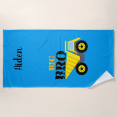 Big Bro Bau Gelber Sprungwagen Strandtuch (Vorderseite)