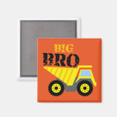 Big Bro Construction Gelber Kipper Magnet (Vorderseite/Rückseite)