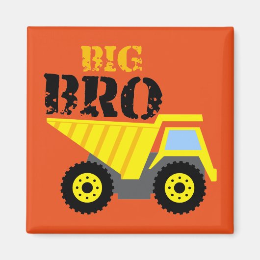 Big Bro Construction Gelber Kipper Magnet (Vorne)