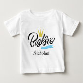 Big Bro Crown Personalisiert Baby T-shirt (Vorderseite)