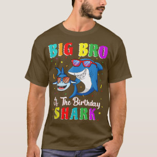 Big Bro der Hai Geburtstagsfamilie Geburtstag Litt T-Shirt