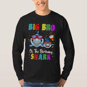 Big Bro der Hai Geburtstagsfamilie Geburtstag Litt T-Shirt