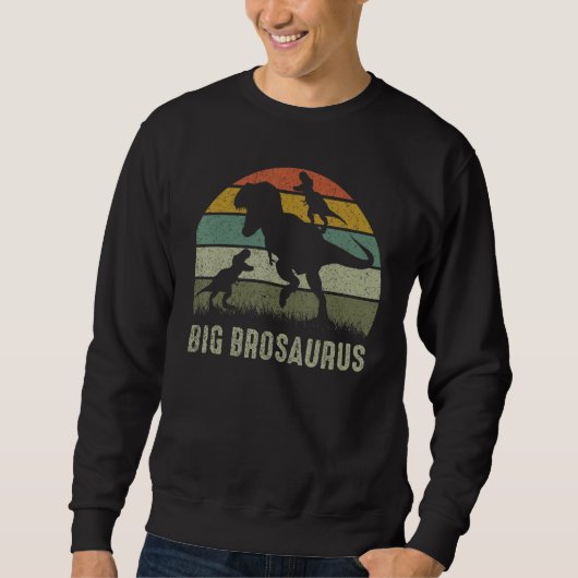 Big Bro Dinosaur T Rex Big Brothersaurus 2 Kinder Sweatshirt (Vorderseite)