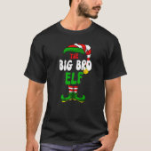 Big Bro Elf Pajama Matching Group Weihnachtsfeiert T-Shirt (Vorderseite)