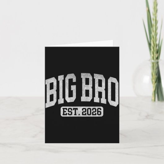Big Bro Est 2026 New Big Bro Announcement Cool Bro Karte (Vorderseite)