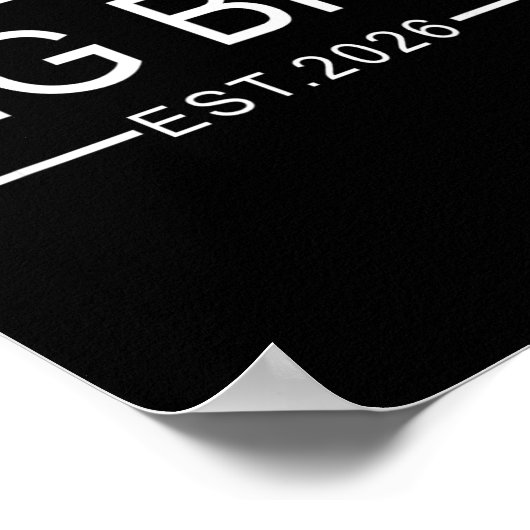 Big Bro Est. 2026 New Big Brother Pregnancy Announ Poster (Ecke)