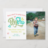 Big Bro Foto Big Brother Schwangerschaftsankündigu Ankündigung (Vorderseite)